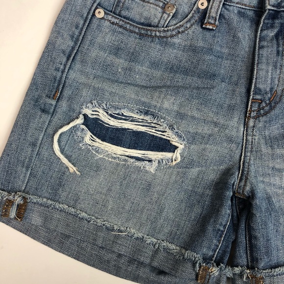 Madewell denim relaxed boyshorts in rip & repair - Picture 4 of 8